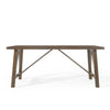 Dining Table | Antique Brown Finished Wood Top | Farmhouse Style 71"