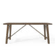 Dining Table | Antique Brown Finished Wood Top | Farmhouse Style 71"