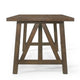 Dining Table | Antique Brown Finished Wood Top | Farmhouse Style 71"