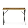 Console Table | Traylike Brown Wood Top | Black X Metal Frame | 42’’ BM335112