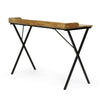 Console Table | Traylike Brown Wood Top | Black X Metal Frame | 42’’ BM335112