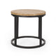 Gery 3pc Nesting Coffee and End Table Set | Brown Wood | Black Metal BM335114