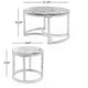 Gery 3pc Nesting Coffee and End Table Set | Brown Wood | Black Metal
