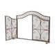 Fireplace Screen | 3 Panels 2 Doors | Black Copper Mesh | Scrolled