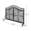 Fireplace Screen | 3 Panels 2 Doors | Black Copper Mesh | Scrolled