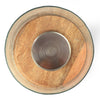Hurricane Candleholder | Glass Cover | Nickel Lattice Base| Wood