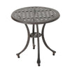 Outdoor End Table | Lattice Top | 19" | Bronze Aluminum Curved Legs