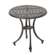 Outdoor End Table | Lattice Top | 19" | Bronze Aluminum Curved Legs