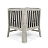 Hoye Modular Outdoor Corner Chair | Dark Gray | Weathered White Wood BM335126