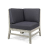 Hoye Modular Outdoor Corner Chair | Dark Gray | Weathered White Wood BM335126