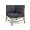 Hoye Modular Outdoor Corner Chair | Dark Gray | Weathered White Wood