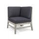 Hoye Modular Outdoor Corner Chair | Dark Gray | Weathered White Wood