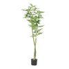 Leso Faux Macrocarpa Plant | Realistic Hand Shaped Green Leaves 63"