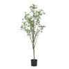 Deso Faux Milan Leaf Bonsai | Realistic Rich Green Oval Leaves 71"