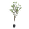 Deso Faux Milan Leaf Bonsai | Realistic Rich Green Oval Leaves 71’’
