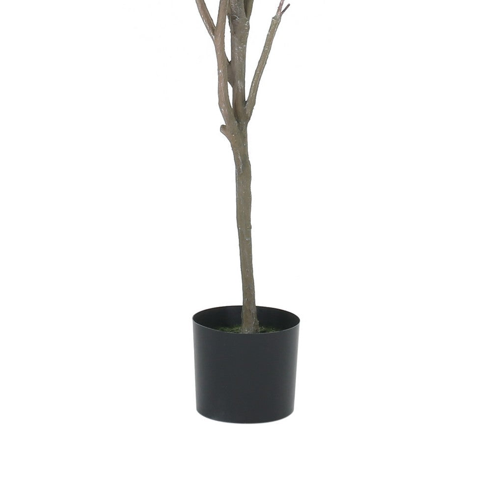 Deso Faux Milan Leaf Bonsai | Realistic Rich Green Oval Leaves 71’’