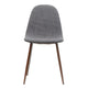 Reva Dining Side Chair Set of 2 | Dark Gray Cushions | Brown Iron BM335131