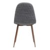 Reva Dining Side Chair Set of 2 | Dark Gray Cushions | Brown Iron BM335131