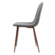 Reva Dining Side Chair Set of 2 | Dark Gray Cushions | Brown Iron