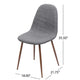 Reva Dining Side Chair Set of 2 | Dark Gray Cushions | Brown Iron BM335131