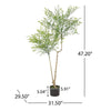 Faux Nandina Plant | Realistic Sacred Bamboo Like Green Leaves | 47’’ BM335132