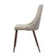 Dining Side Chair Set of 2 | Wheat Brown Fabric | Tapered Iron Legs