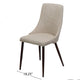 Dining Side Chair Set of 2 | Wheat Brown Fabric | Tapered Iron Legs