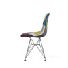 Accent Chair Set of 2 | Multicolor Pink Patchwork w Eiffel Metal Base