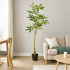 Leso Faux Macrocarpa Plant | Realistic Hand Shaped Green Leaves 47"
