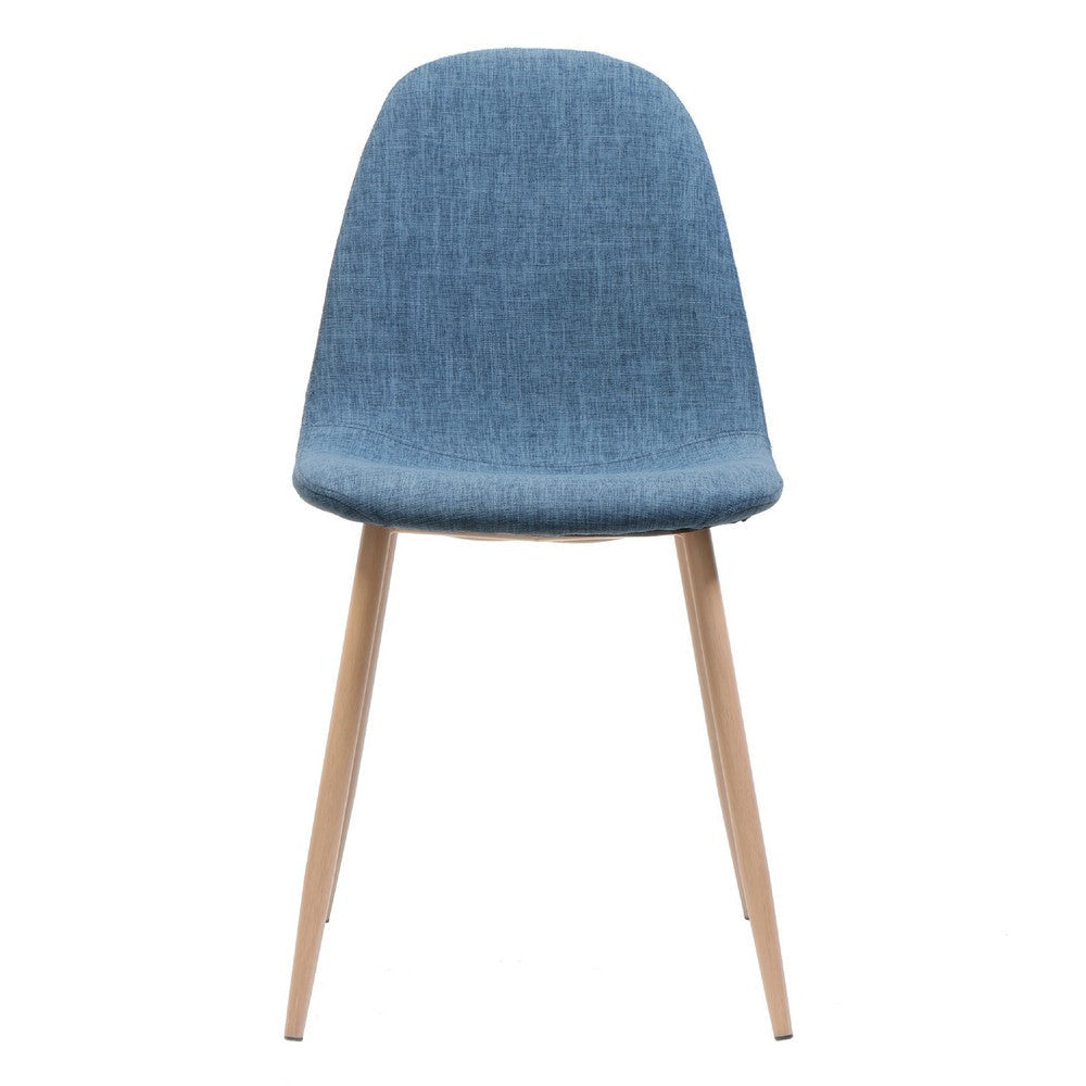 Reva Dining Side Chair Set of 2 | Blue Seat | Brown Iron Frame BM335142