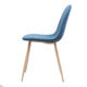 Reva Dining Side Chair Set of 2 | Blue Seat | Brown Iron Frame