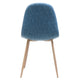 Reva Dining Side Chair Set of 2 | Blue Seat | Brown Iron Frame BM335142