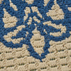 Ira 5 x 7 Outdoor Small Area Rug | Beige Blue Floral Medallion Pattern BM335144