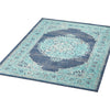 5 x 7 Outdoor Small Area Rug | Handcrafted Floral Details | Blue Ivory BM335146
