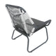 Meny Outdoor Club Chair Set of 2 | White Rattan Woven Matte Gray Metal