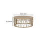 Resy Outdoor Coffee Table | 33’’ Oval Top | Boho Brown Wicker Woven BM335155