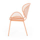 Elie Outdoor Chairs Set of 2 | Wing Mesh Curved Back | Orange Iron