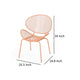 Elie Outdoor Chairs Set of 2 | Wing Mesh Curved Back | Orange Iron