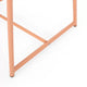 Elie Outdoor Side End Table | 20’’ Mesh Top | Orange Metal Sled Base BM335163