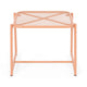 Elie Outdoor Side End Table | 20" Mesh Top | Orange Metal Sled Base