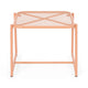 Elie Outdoor Side End Table | 20" Mesh Top | Orange Metal Sled Base