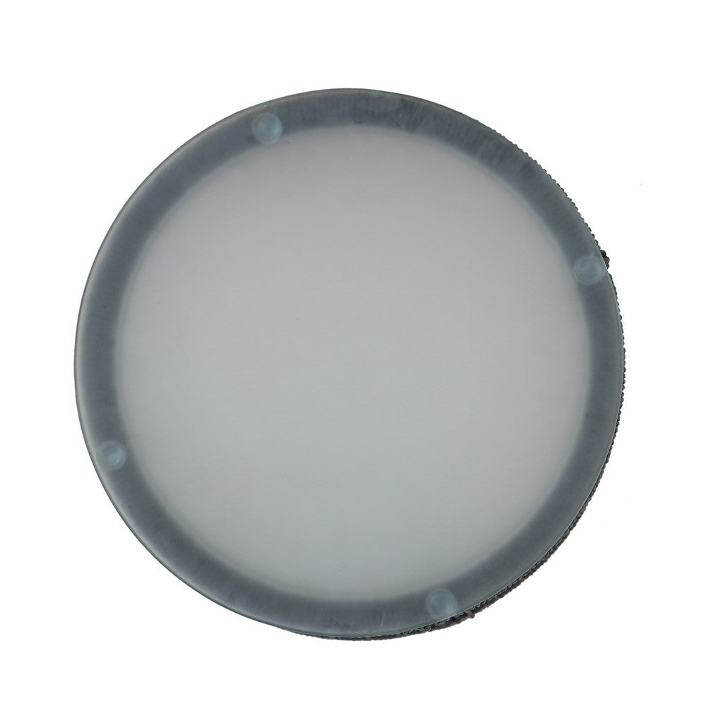 Penny Outdoor Side End Table | 19’’ Glass Top | Black Rope Woven Base BM335164