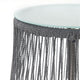 Penny Outdoor Side End Table | 19’’ Glass Top | Black Rope Woven Base BM335164