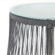 Penny Outdoor Side End Table | 19" Glass Top | Black Rope Woven Base