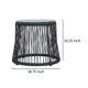 Penny Outdoor Side End Table | 19" Glass Top | Black Rope Woven Base
