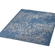 5 x 7 Outdoor Small Area Rug | Blue and Ivory Handcrafted Pattern BM335167