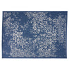 5 x 7 Outdoor Small Area Rug | Blue and Ivory Handcrafted Pattern