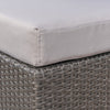 Outdoor Ottoman | 16’’ Square Gray Woven Frame with Plush Cushion BM335168