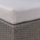 Outdoor Ottoman | 16’’ Square Gray Woven Frame with Plush Cushion BM335168