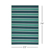 Dian 5 x 8 Outdoor Small Area Rug | Striped Pattern | Blue Green Woven BM335177